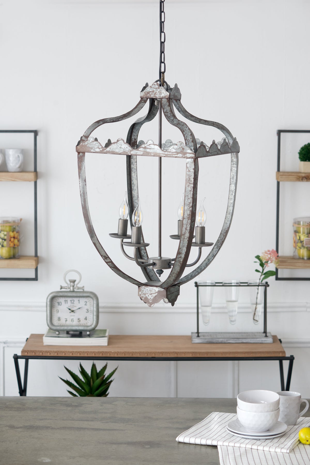 Nia 4-Light Metal Chandelier