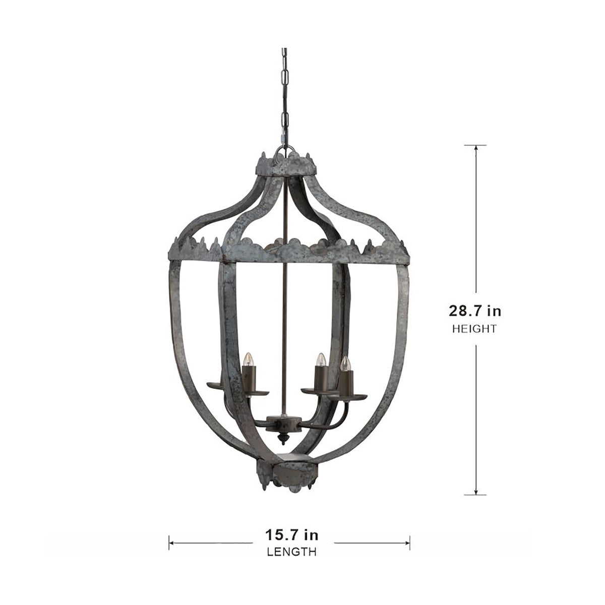 Nia 4-Light Metal Chandelier
