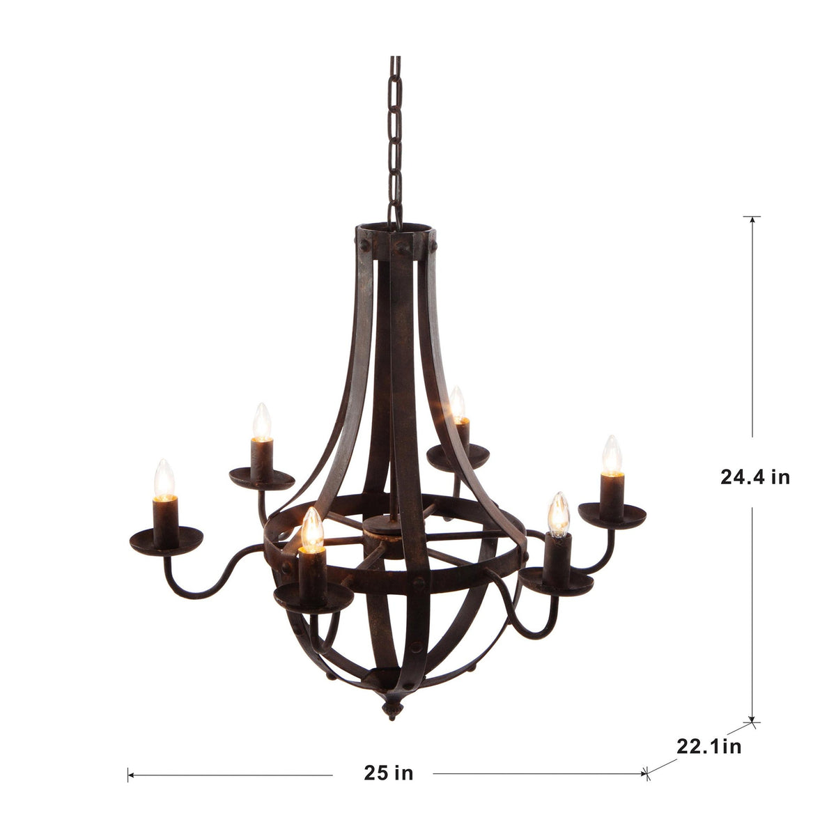Mireya 6-Light Metal Chandelier