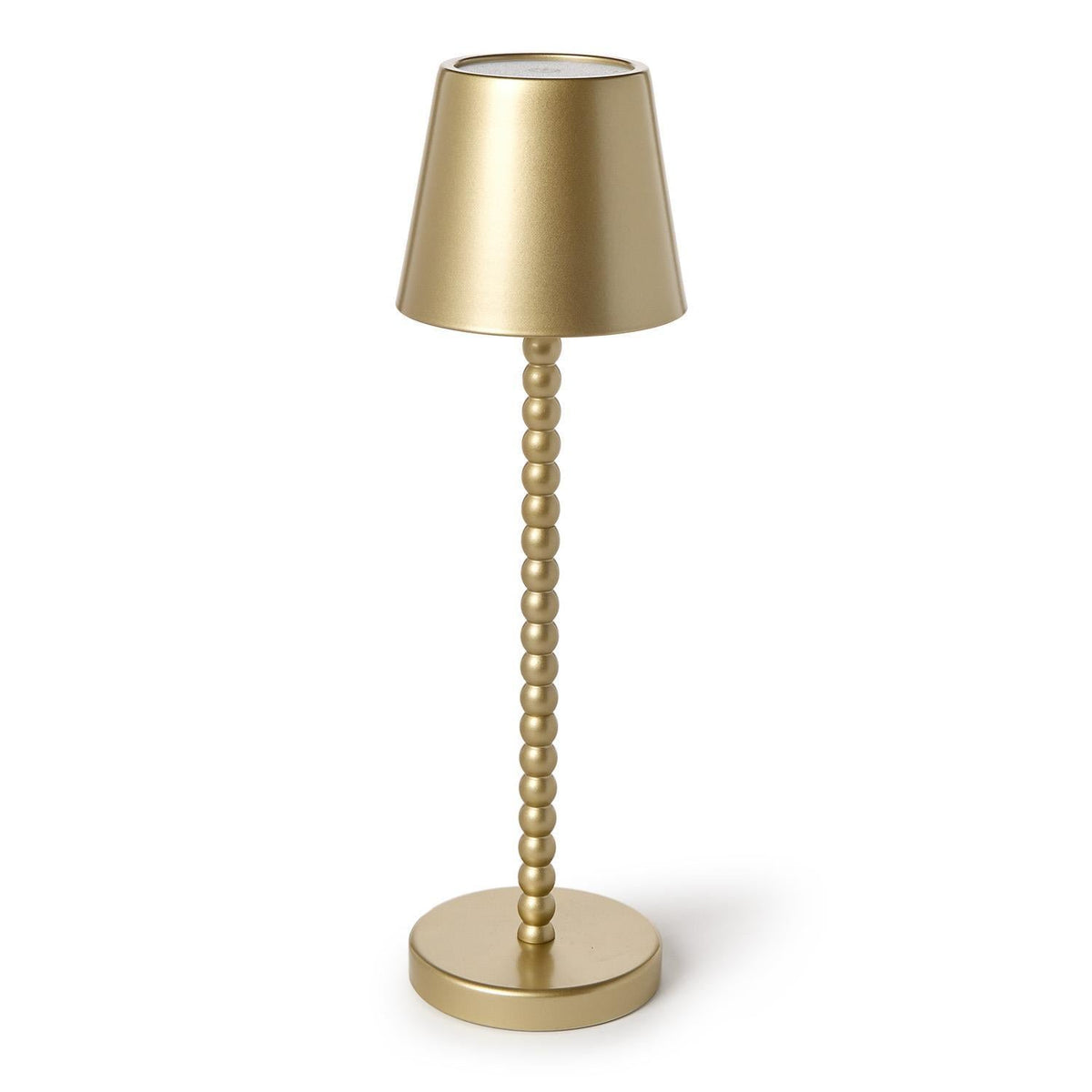 LED Cordless Gold Beaded Pole Table Lamp with Charging Base in Gift Box