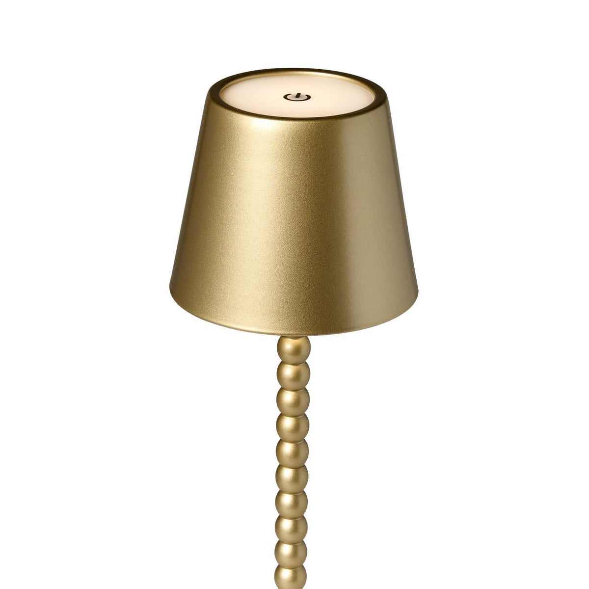 LED Cordless Gold Beaded Pole Table Lamp with Charging Base in Gift Box