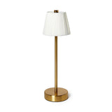 LED Cordless Table Lamp with Fabric Pleated Shade in Gift Box