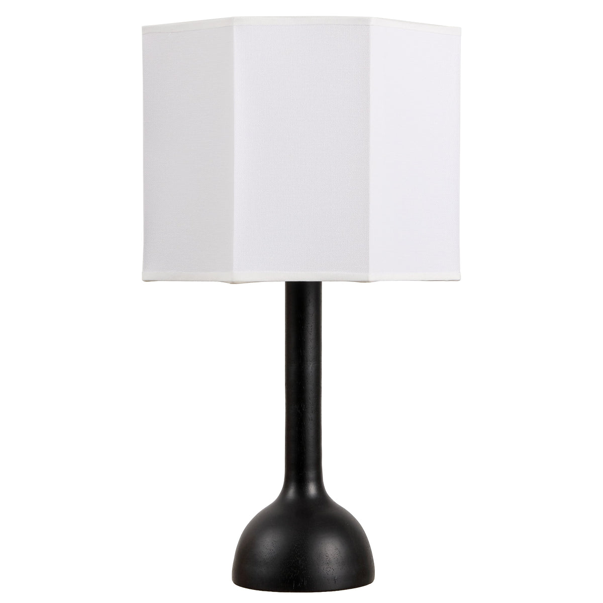 Lisbet 21" Mid-Century Modern Tubular Gourd Resin LED Table Lamp with Octagonal Shade