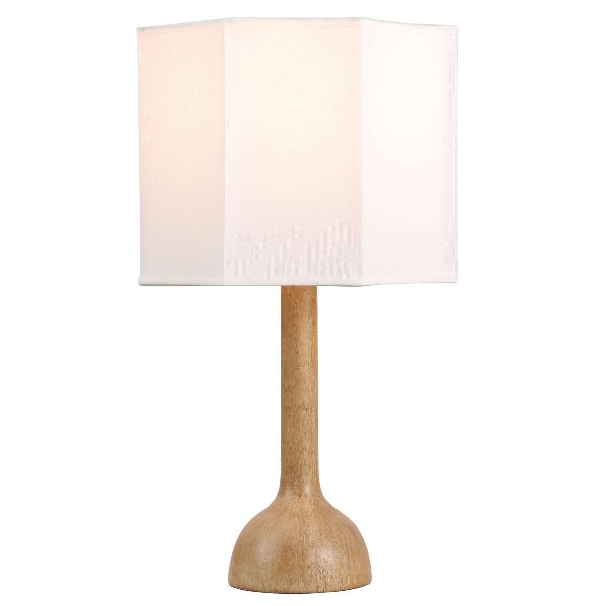 Lisbet 21" Mid-Century Modern Tubular Gourd Resin LED Table Lamp with Octagonal Shade
