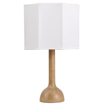 Lisbet 21" Mid-Century Modern Tubular Gourd Resin LED Table Lamp with Octagonal Shade