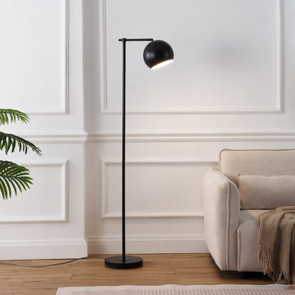 Eva Modern Contemporary LED Floor Lamp with Metal Globe Shade