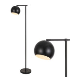 Eva Modern Contemporary LED Floor Lamp with Metal Globe Shade