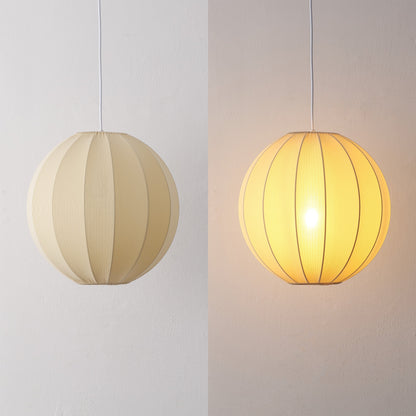Sia 16" 1-Light Scandinavian Japandi Adjustable Lantern Metal with Ribbed Cocoon Globe Shade LED Pendant