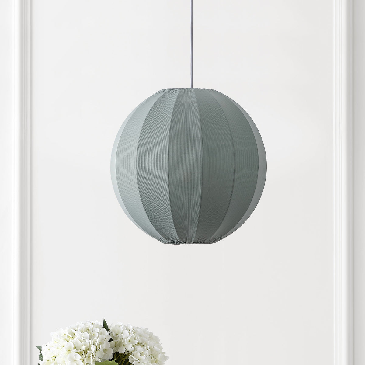 Sia 16" 1-Light Scandinavian Japandi Adjustable Lantern Metal with Ribbed Cocoon Globe Shade LED Pendant